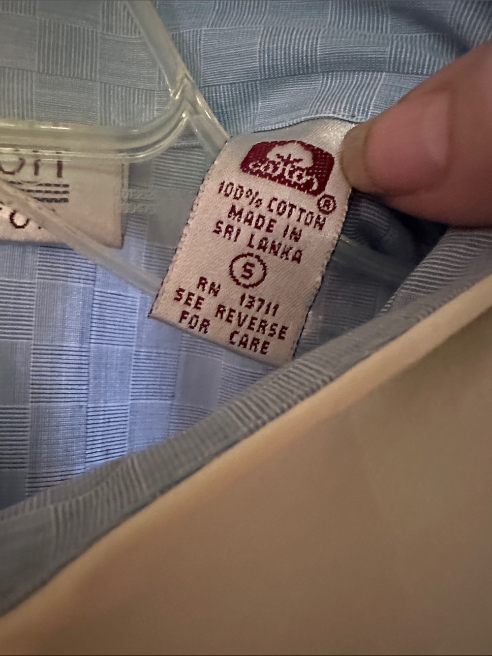 Karen Scott Light Blue Button-Down Shirt with White Collar and Cuffs - Picture 3 of 8